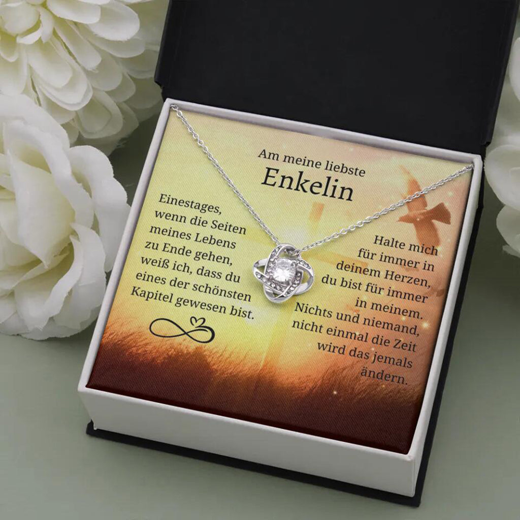 14k Weißgold Ausführung Halskette - An meine Enkelin - Einestages