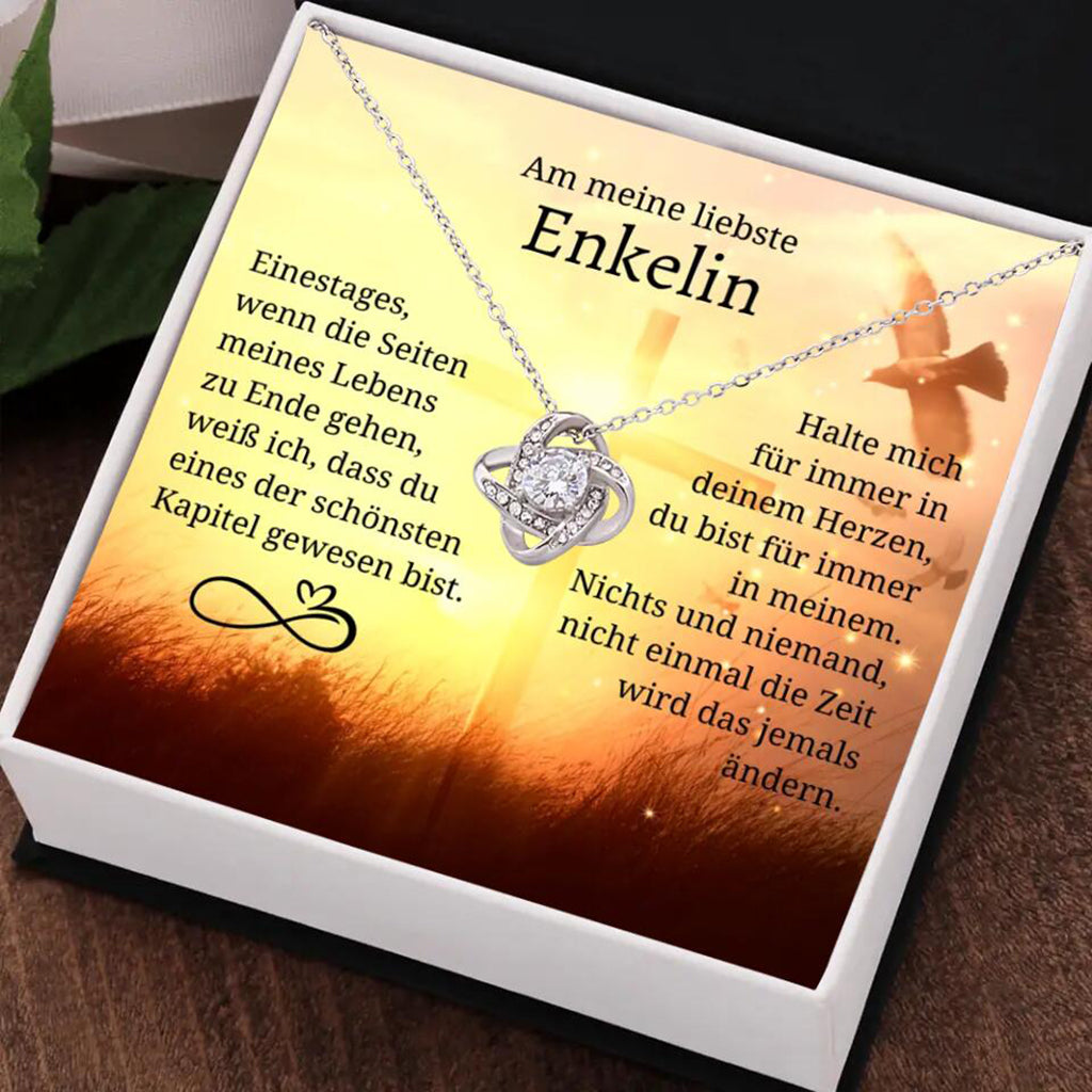 14k Weißgold Ausführung Halskette - An meine Enkelin - Einestages