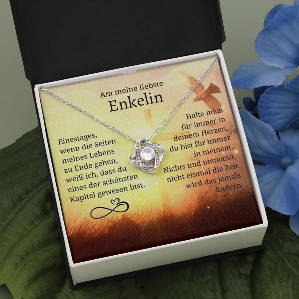 14k Weißgold Ausführung Halskette - An meine Enkelin - Einestages