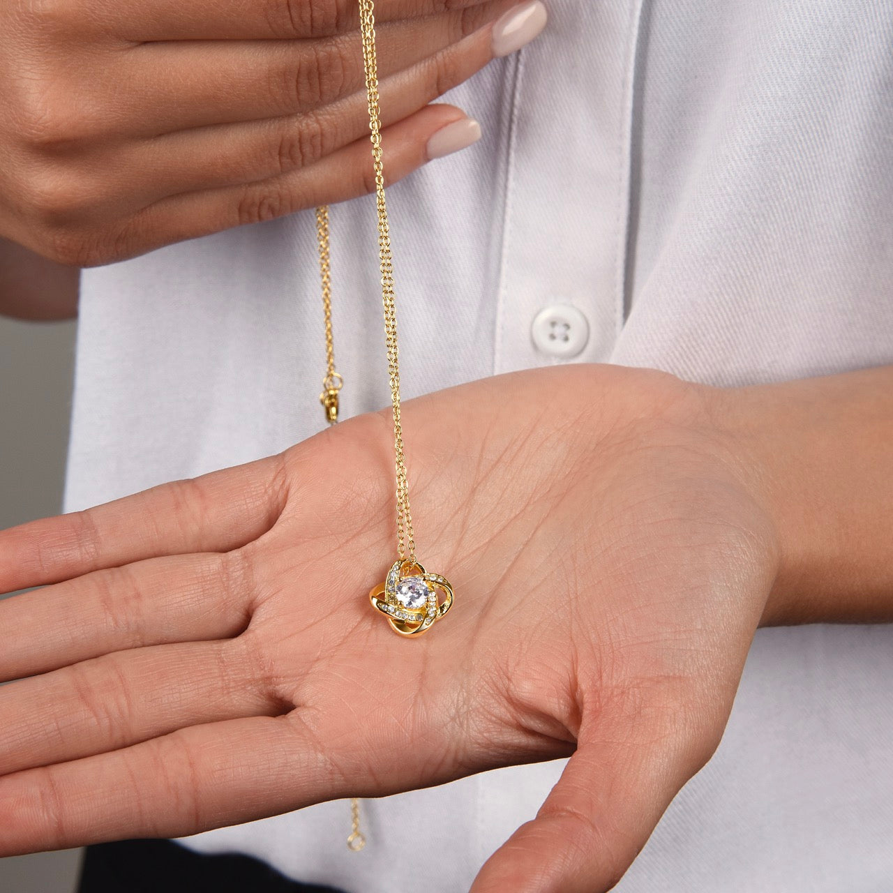 14k Weißgold Ausführung Halskette - An meinen Schatz - Perfekt