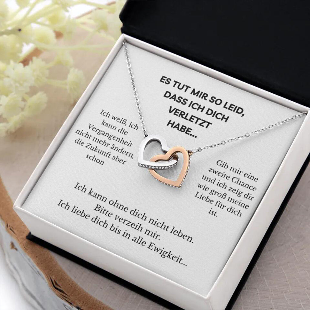 14k Weißgold Ausführung Halskette - Verzeih Mir