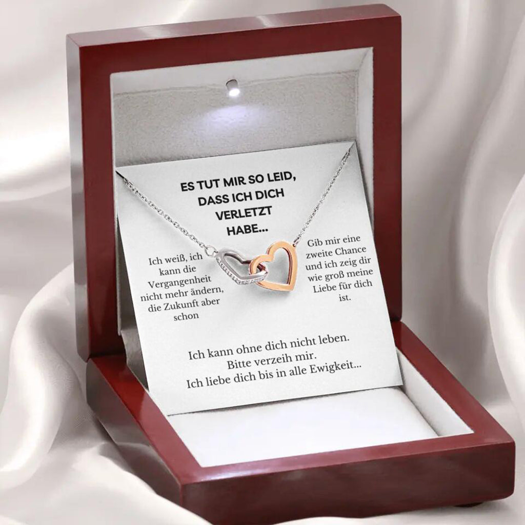 14k Weißgold Ausführung Halskette - Verzeih Mir