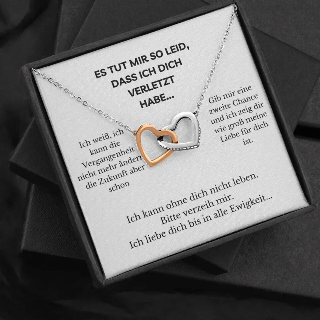 14k Weißgold Ausführung Halskette - Verzeih Mir