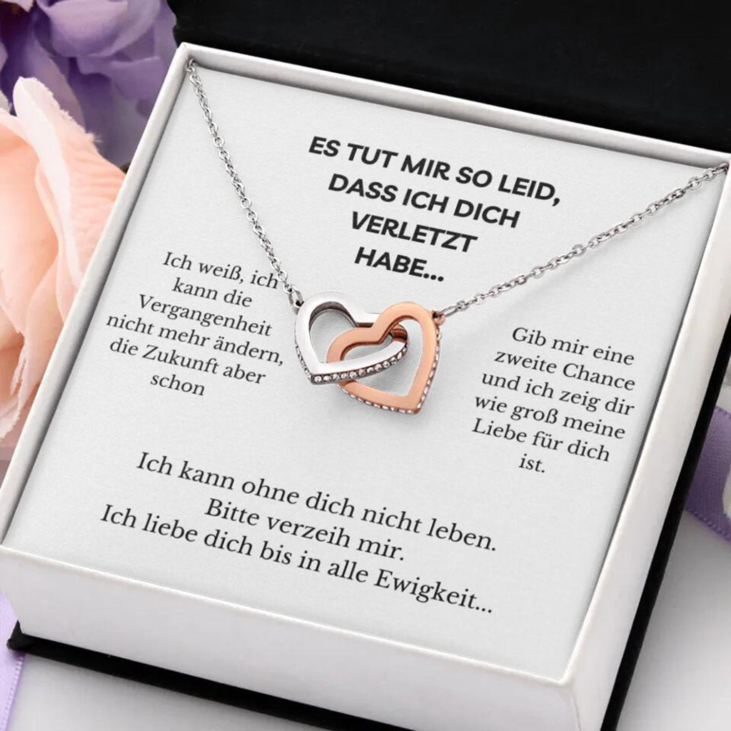 14k Weißgold Ausführung Halskette - Verzeih Mir