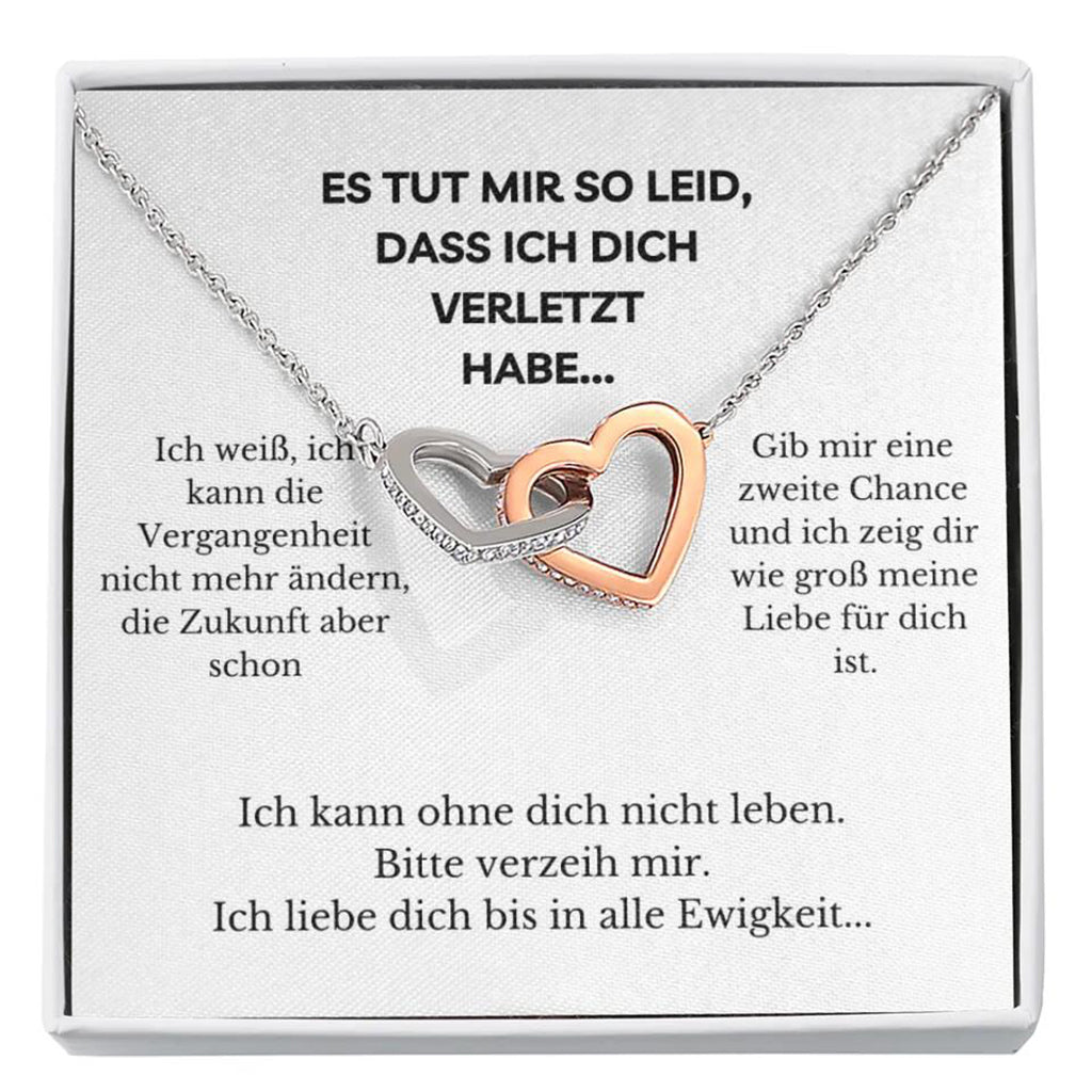 14k Weißgold Ausführung Halskette - Verzeih Mir