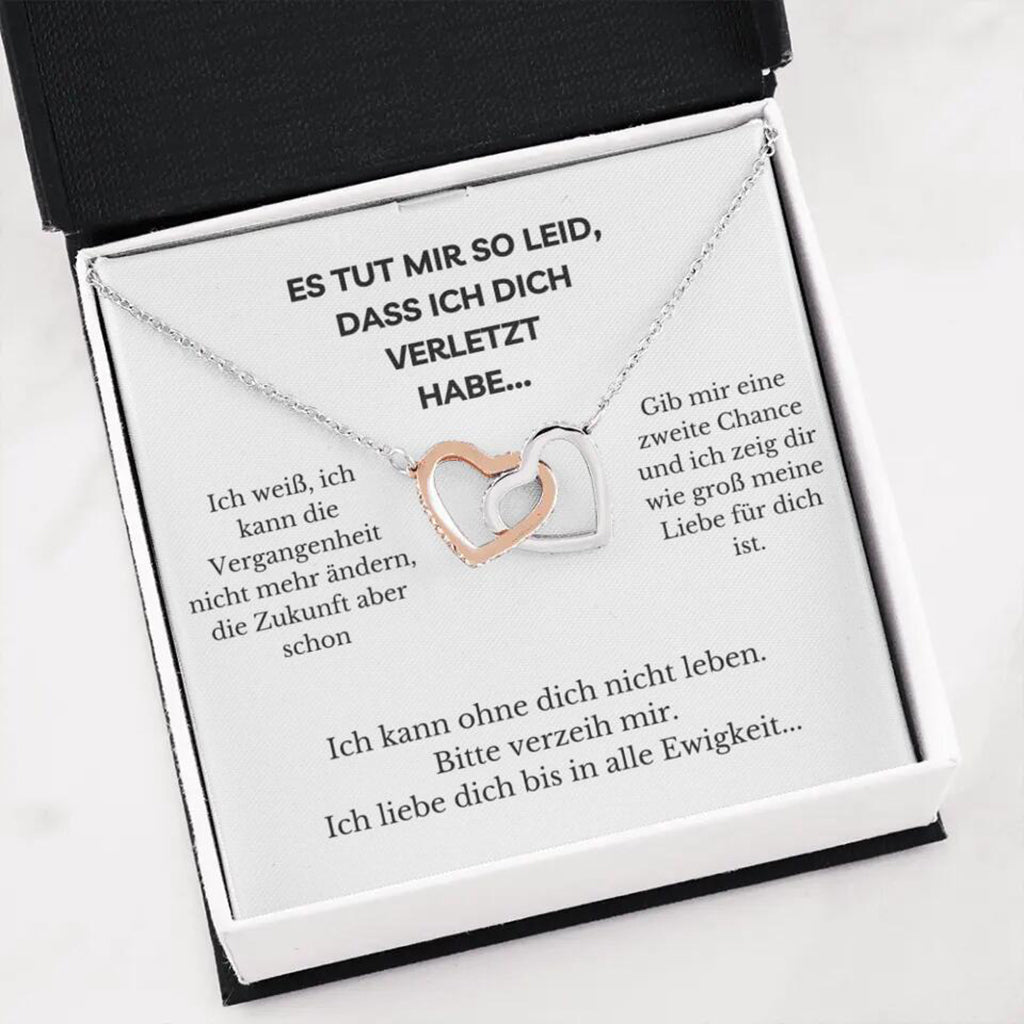 14k Weißgold Ausführung Halskette - Verzeih Mir