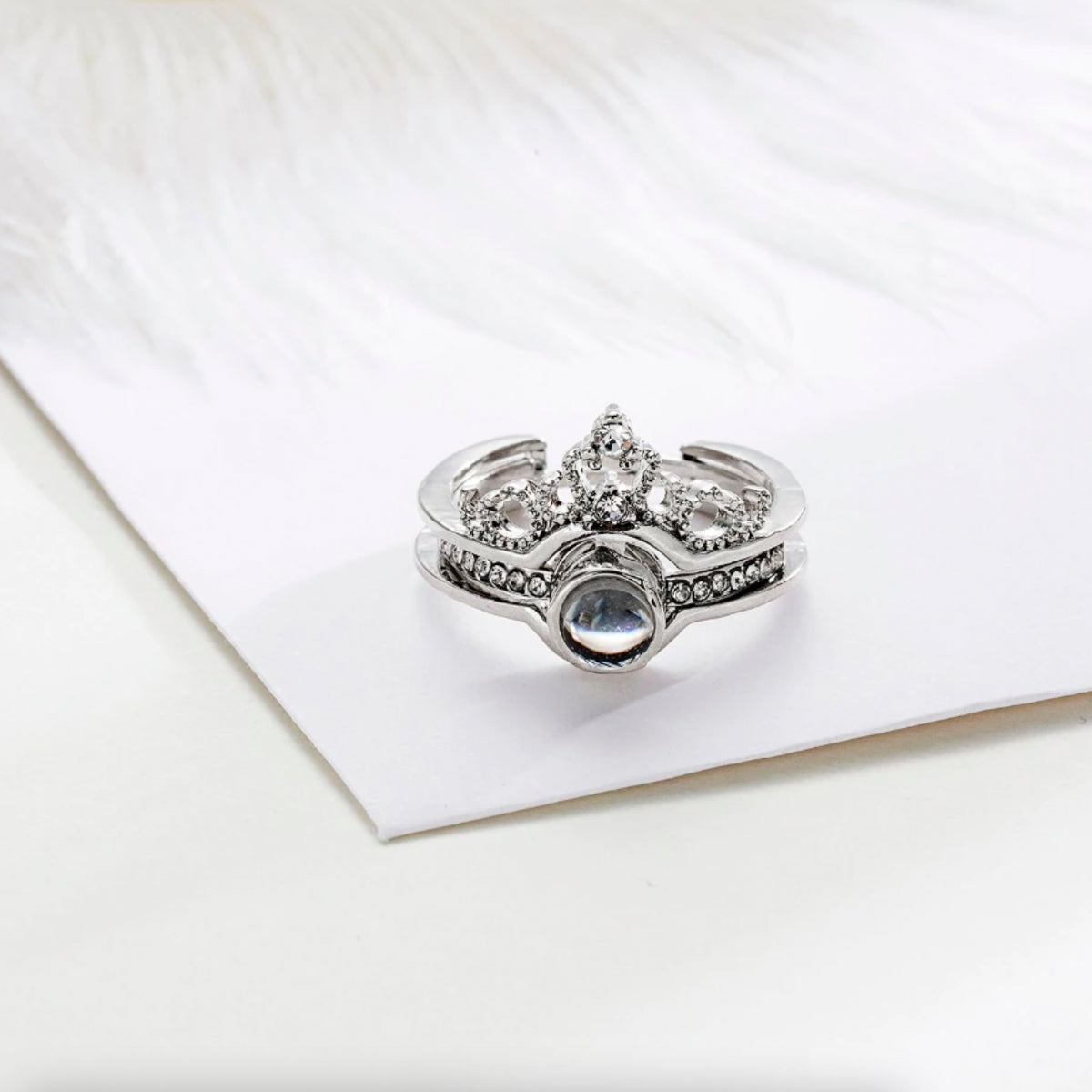 Personalisierter Foto Kronen Ring