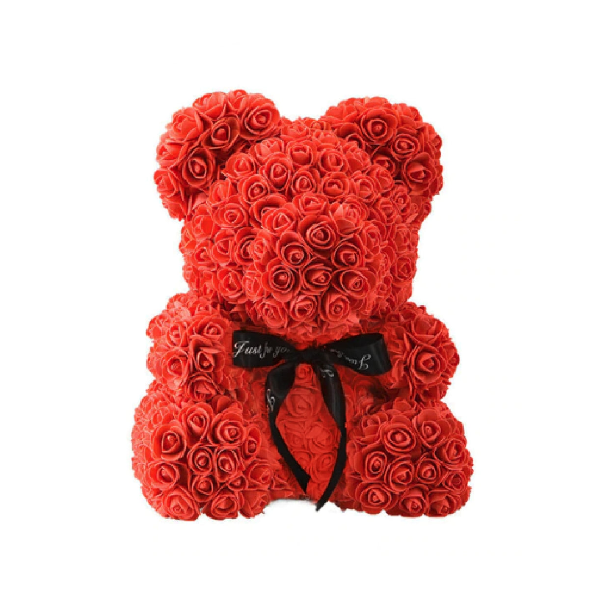 Blauer Rosenbär Geschenkset 40cm