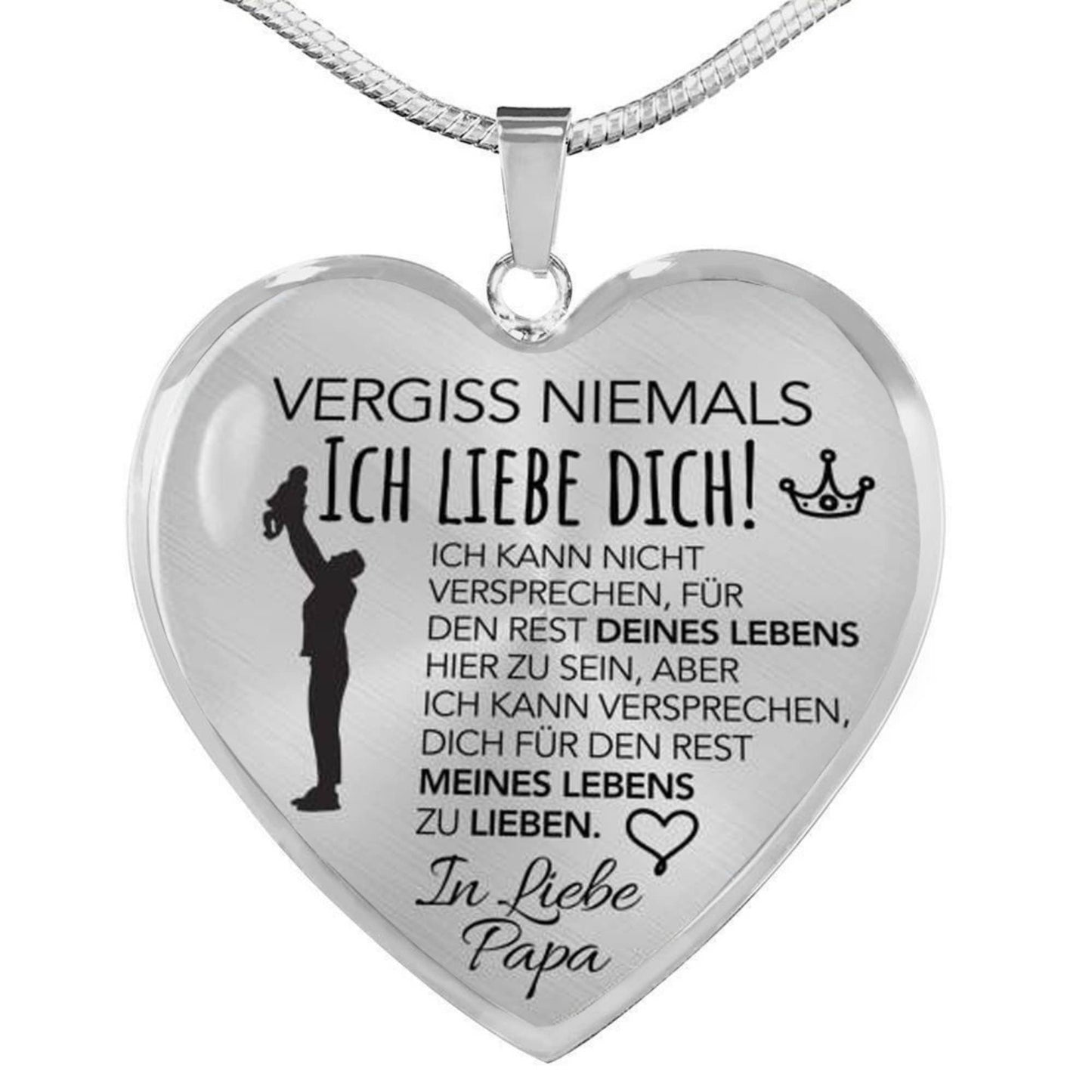 Herz-Halskette - Versprechen - In Liebe Papa