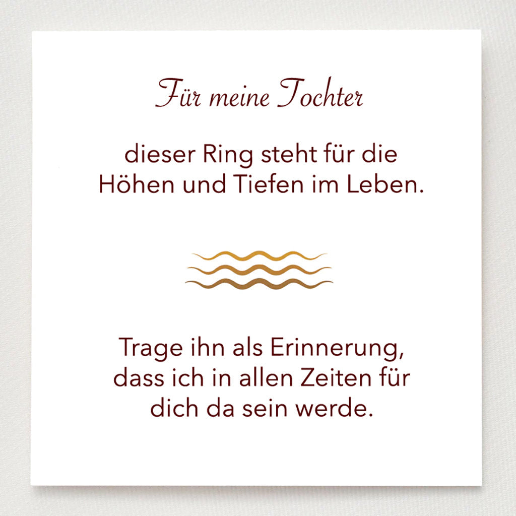 An meine Tochter - Höhen und Tiefen Zirkonia Ring