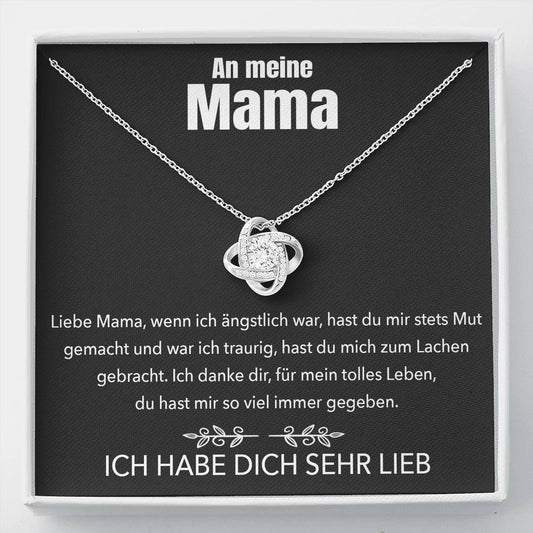 14k Weißgold Ausführung Halskette - An meine Mama