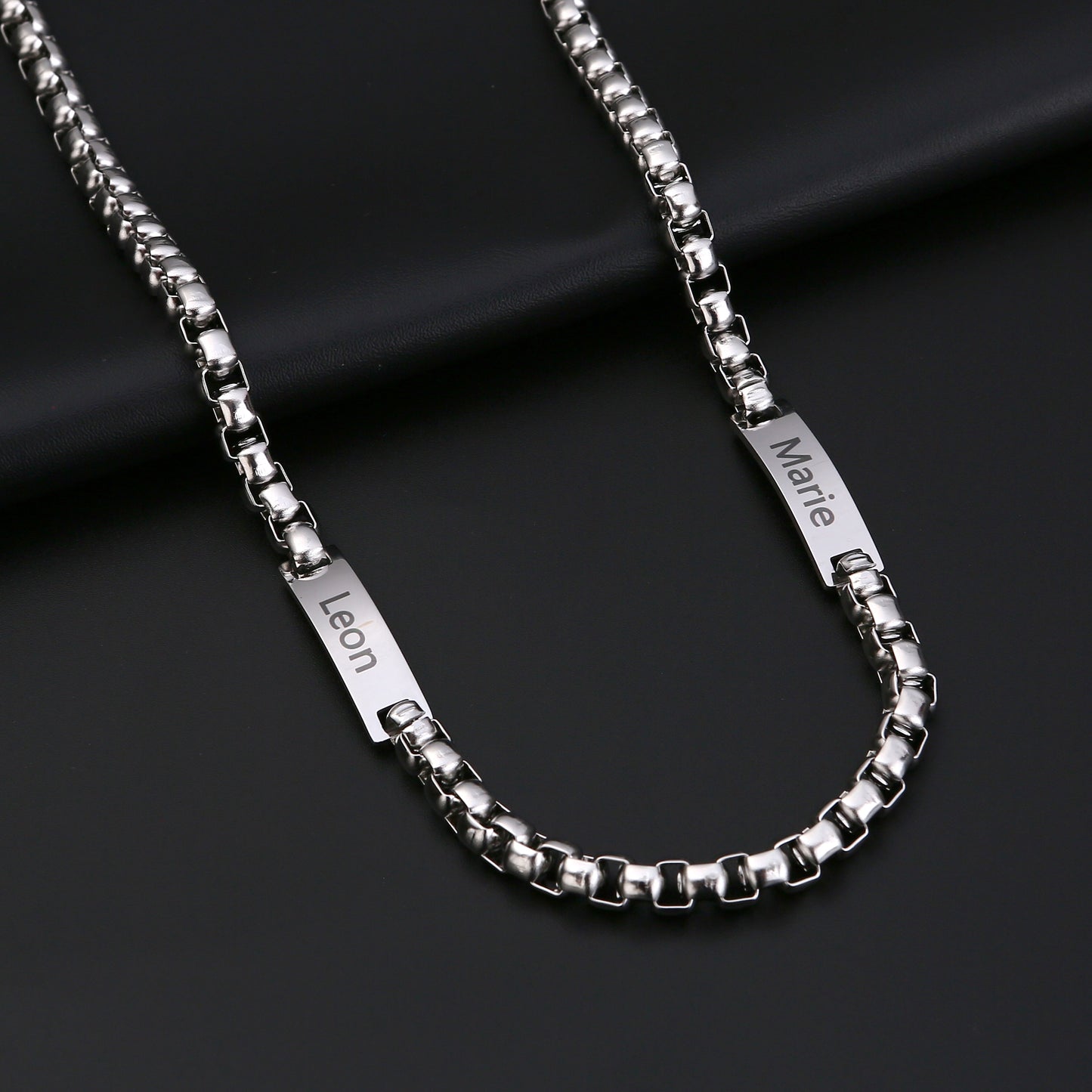 An meinen Mann - Personalisierte Herren Halskette mit 2 Namen