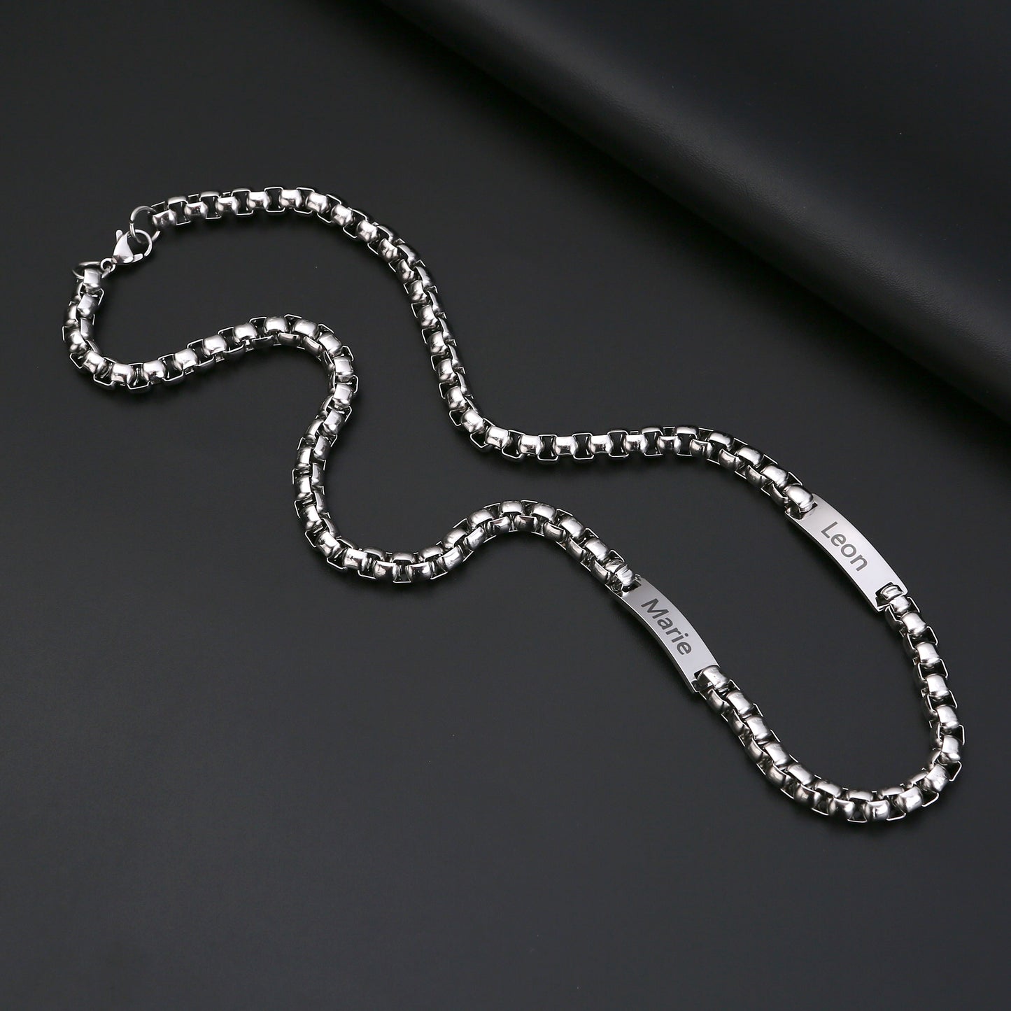 An meinen Mann - Personalisierte Herren Halskette mit 2 Namen