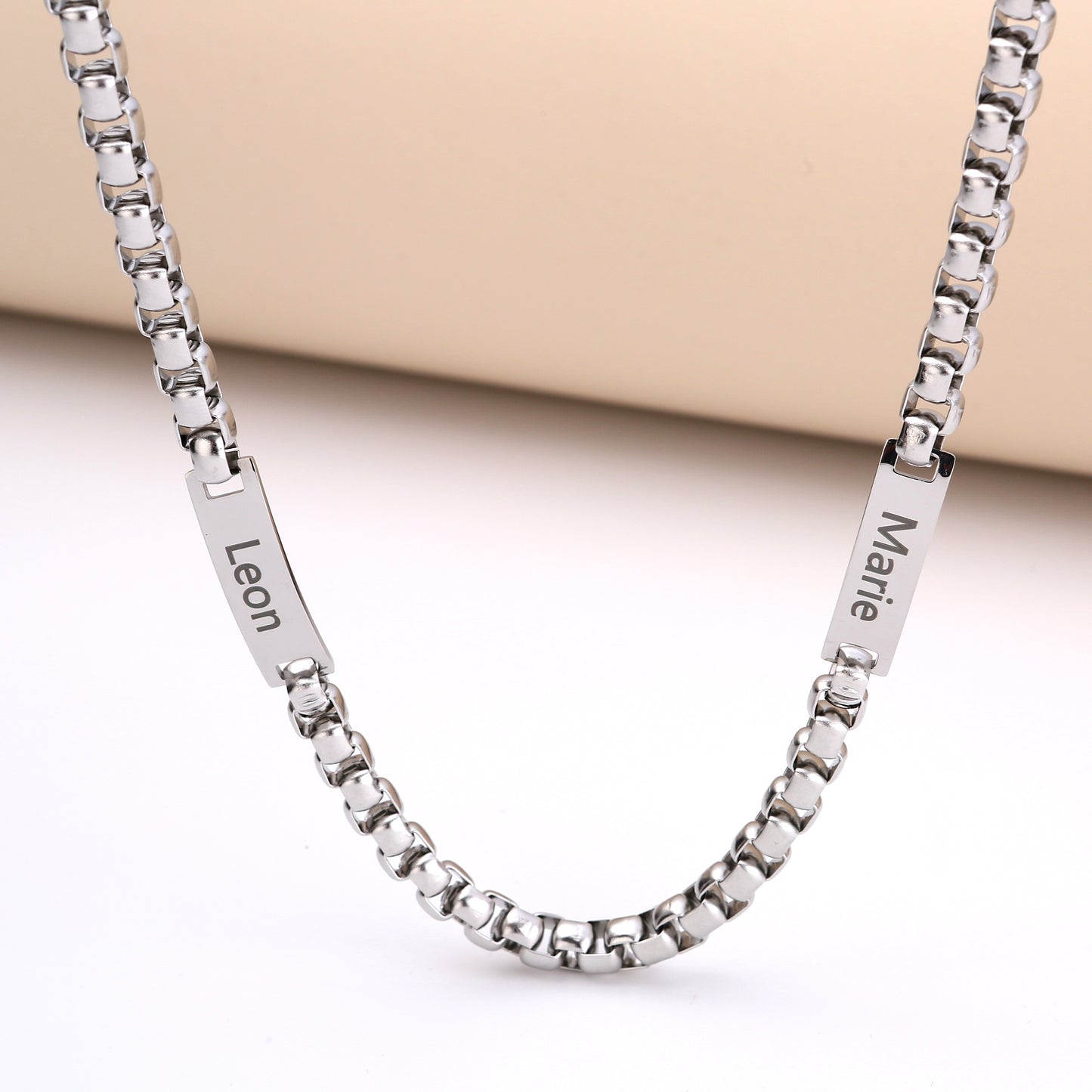 An meinen Mann - Personalisierte Herren Halskette mit 2 Namen