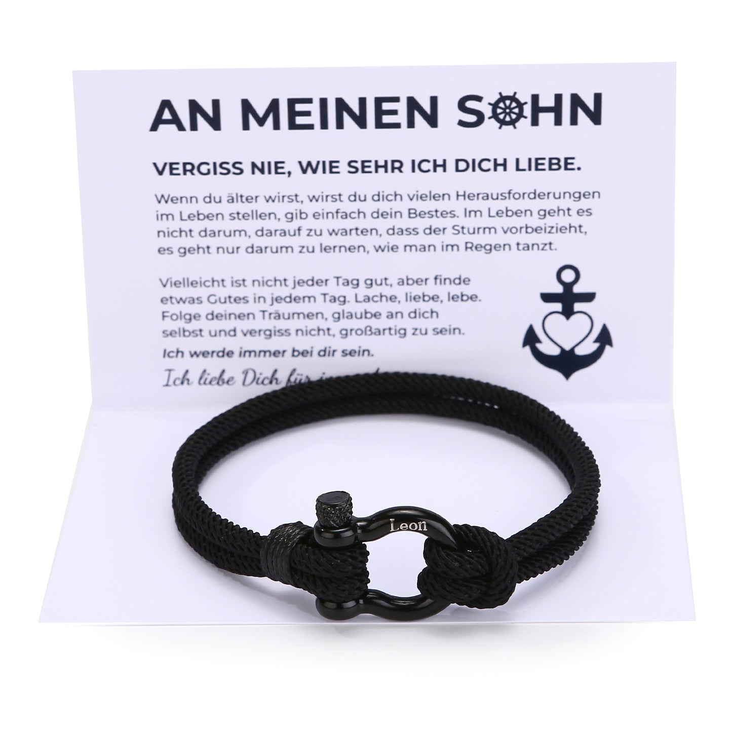 An meinen Sohn - Personalisiertes Handseil-Armband