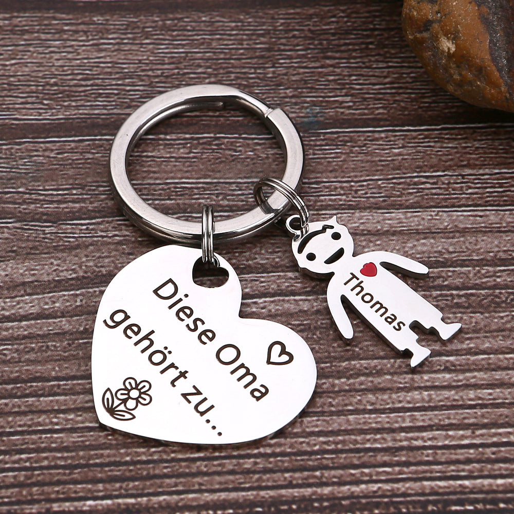Diese Oma gehört zu - Schlüsselanhänger Geschenk für Oma