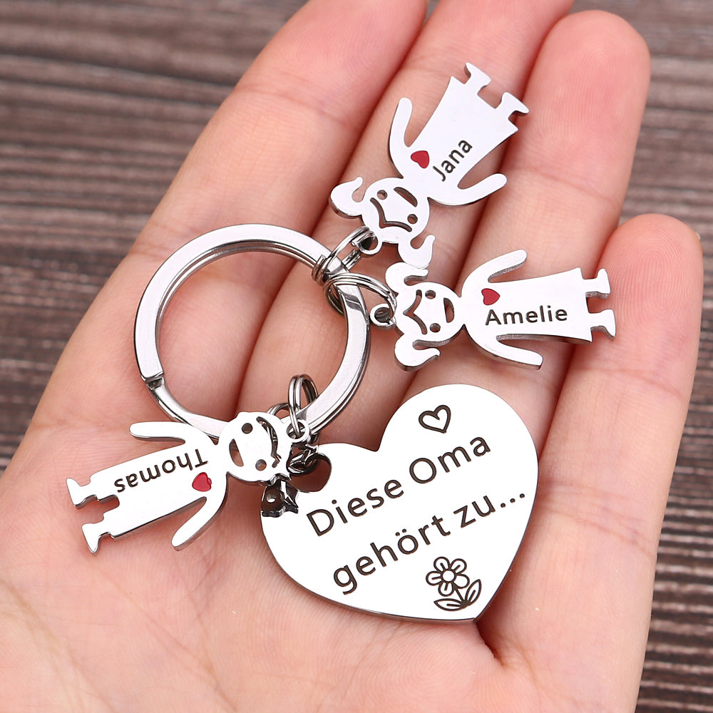 Diese Oma gehört zu - Schlüsselanhänger Geschenk für Oma