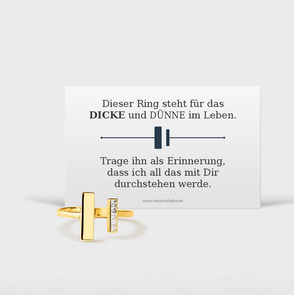 S925 Sterling Silber - "Durch Dick & Dünn" Ring