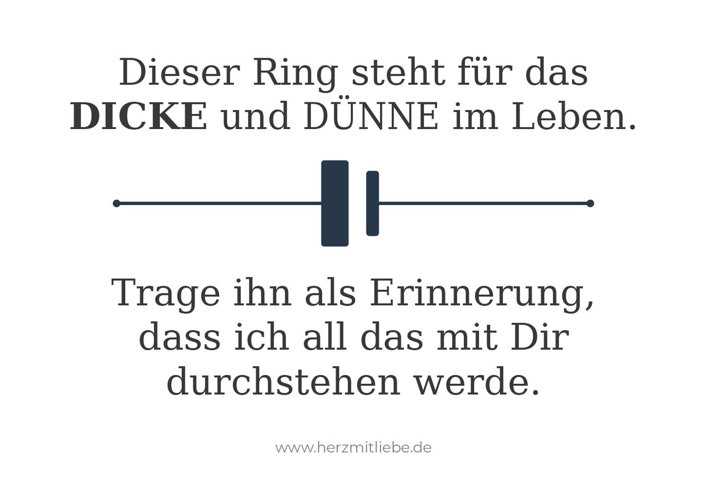 S925 Sterling Silber - "Durch Dick & Dünn" Ring