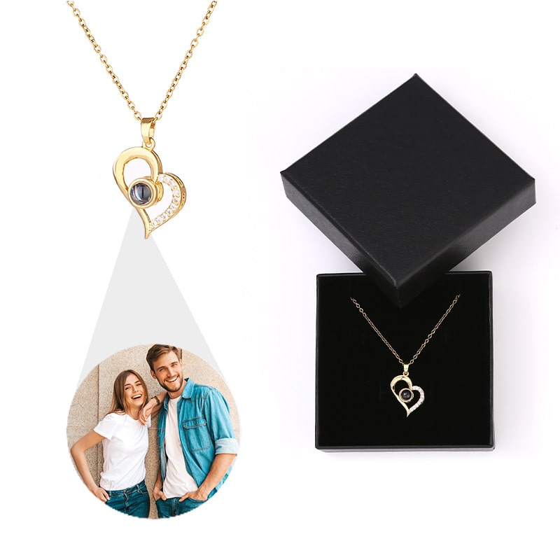 Personalisierte Herz Halskette mit Foto