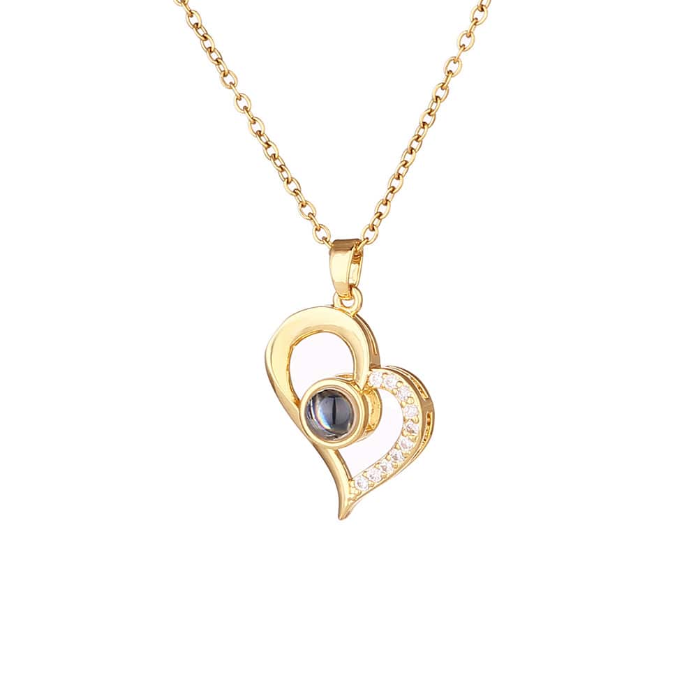 Personalisierte Herz Halskette mit Foto