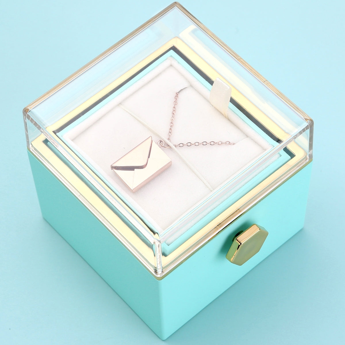 Ewige Rosenbox – Halskette mit geheimer Nachricht und echter Rose