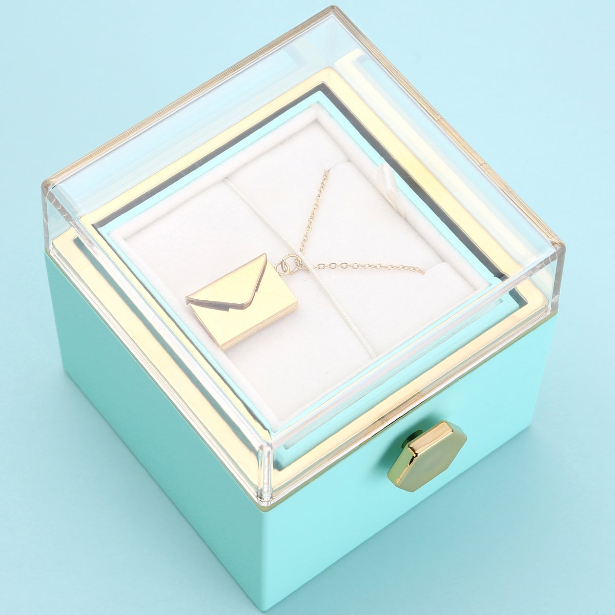 Ewige Rosenbox – Halskette mit geheimer Nachricht und echter Rose