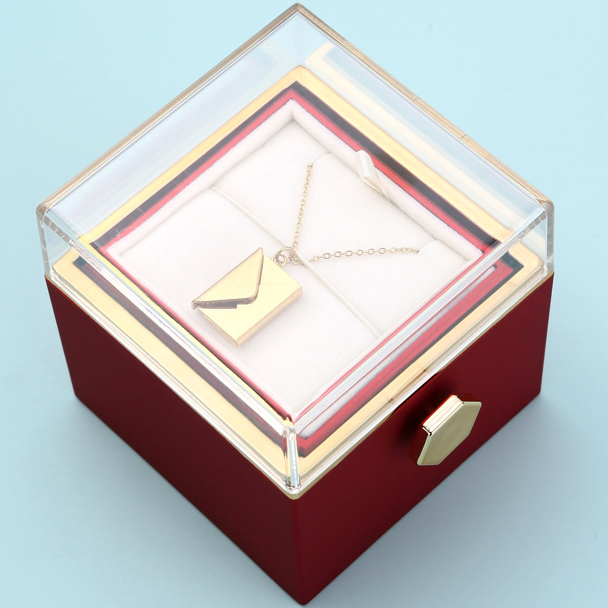 Ewige Rosenbox – Halskette mit geheimer Nachricht und echter Rose