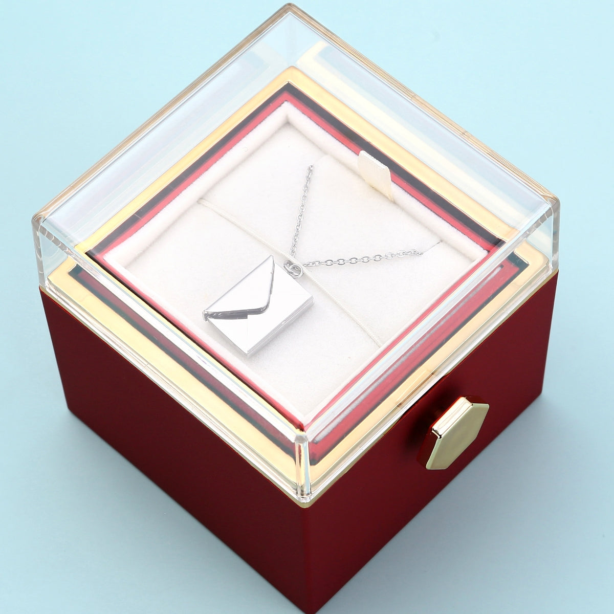 Ewige Rosenbox – Halskette mit geheimer Nachricht und echter Rose