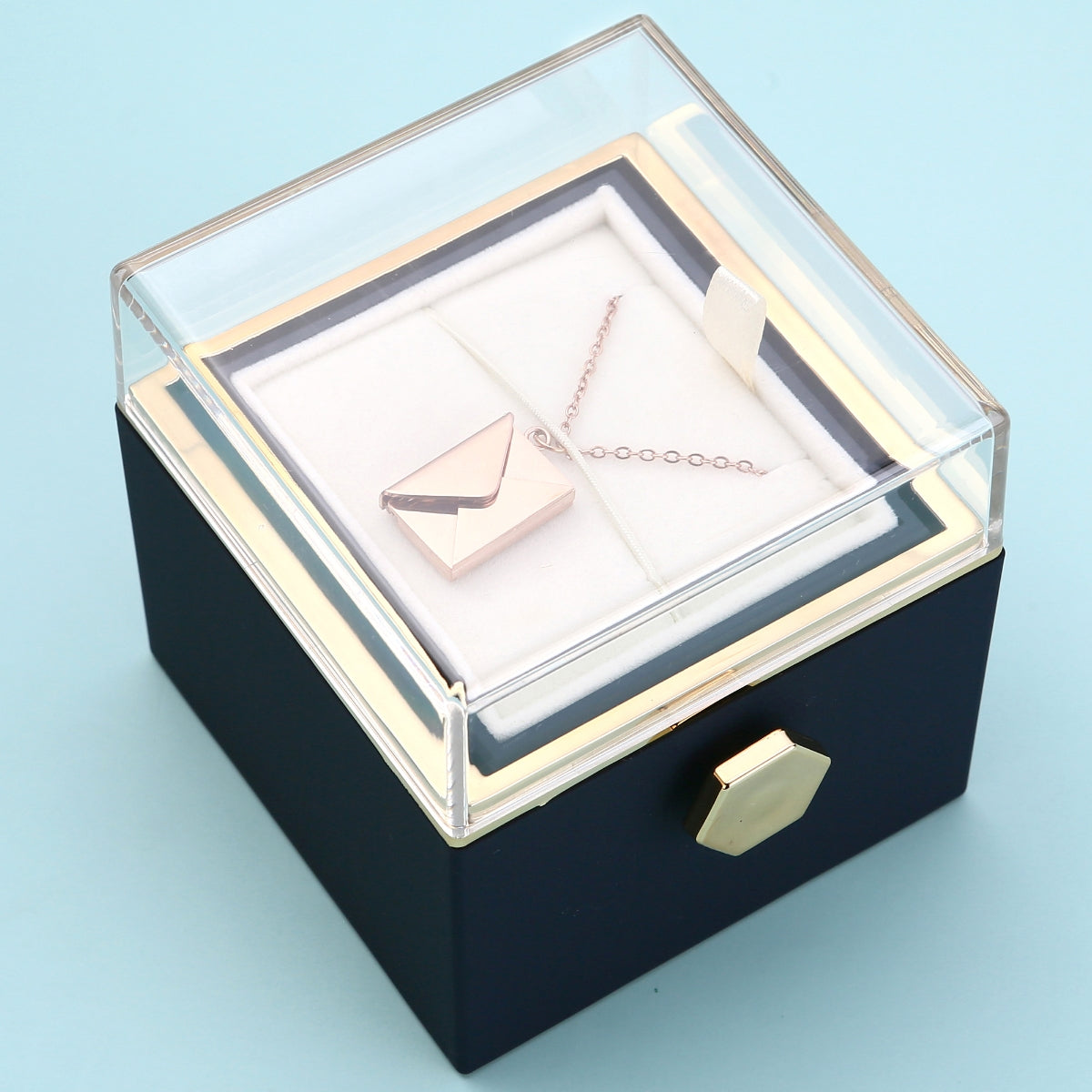 Ewige Rosenbox – Halskette mit geheimer Nachricht und echter Rose