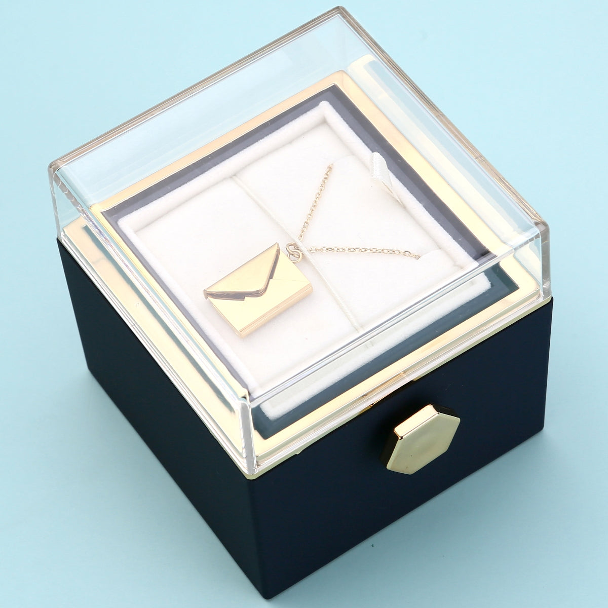 Ewige Rosenbox – Halskette mit geheimer Nachricht und echter Rose