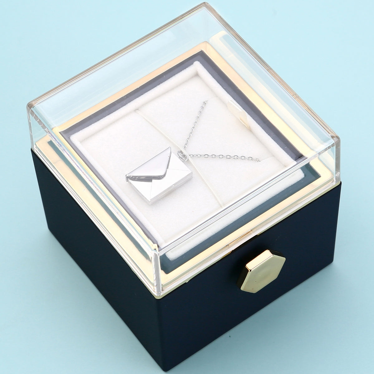 Ewige Rosenbox – Halskette mit geheimer Nachricht und echter Rose