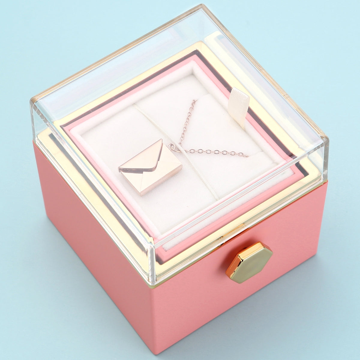 Ewige Rosenbox – Halskette mit geheimer Nachricht und echter Rose