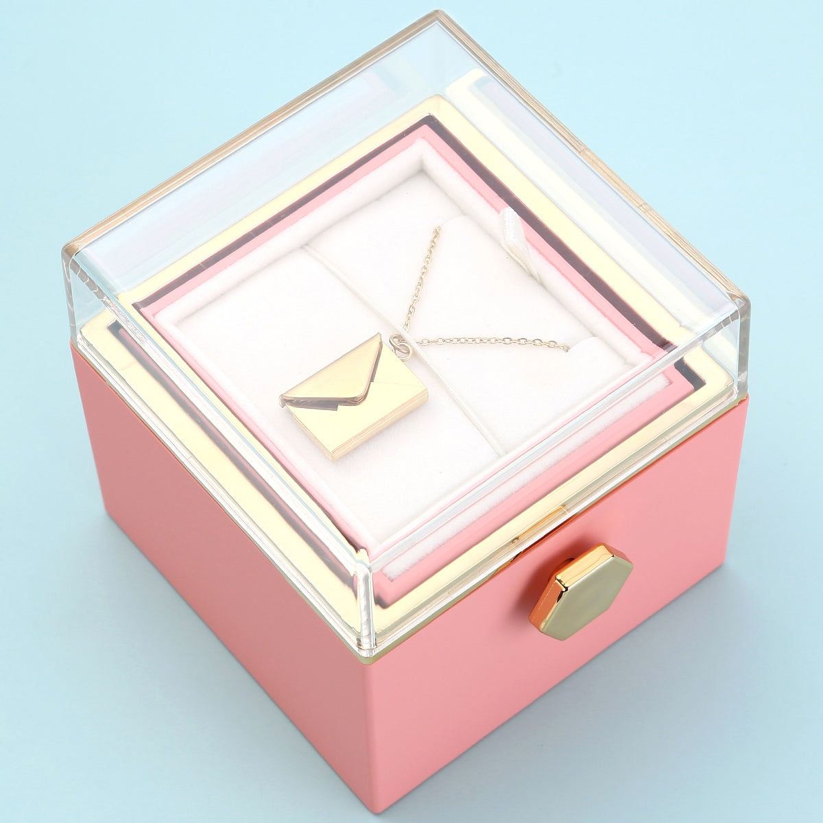 Ewige Rosenbox – Halskette mit geheimer Nachricht und echter Rose