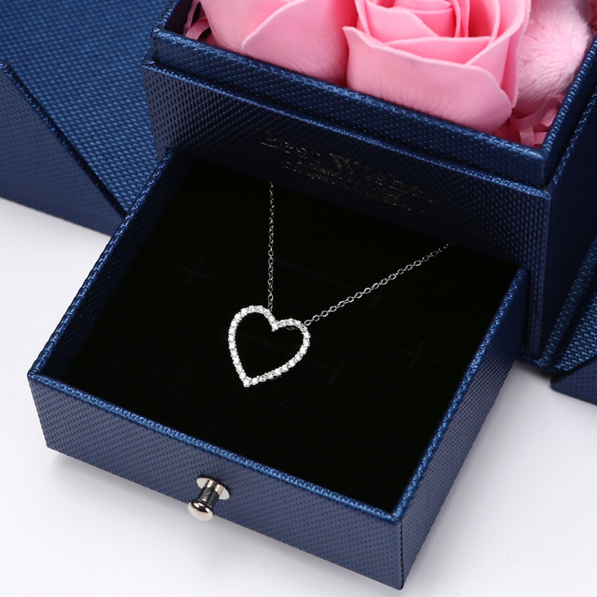 Rosenbär Box - Sterling Silber Halskette & ewige Rosen