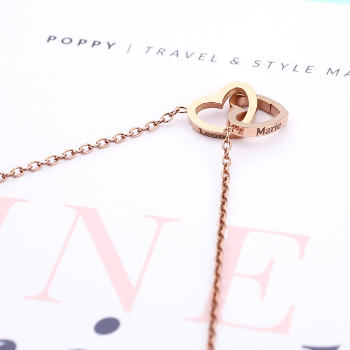 Ewige Rosenbox – mit gravierter Halskette, Liebesnotiz und echter Rose