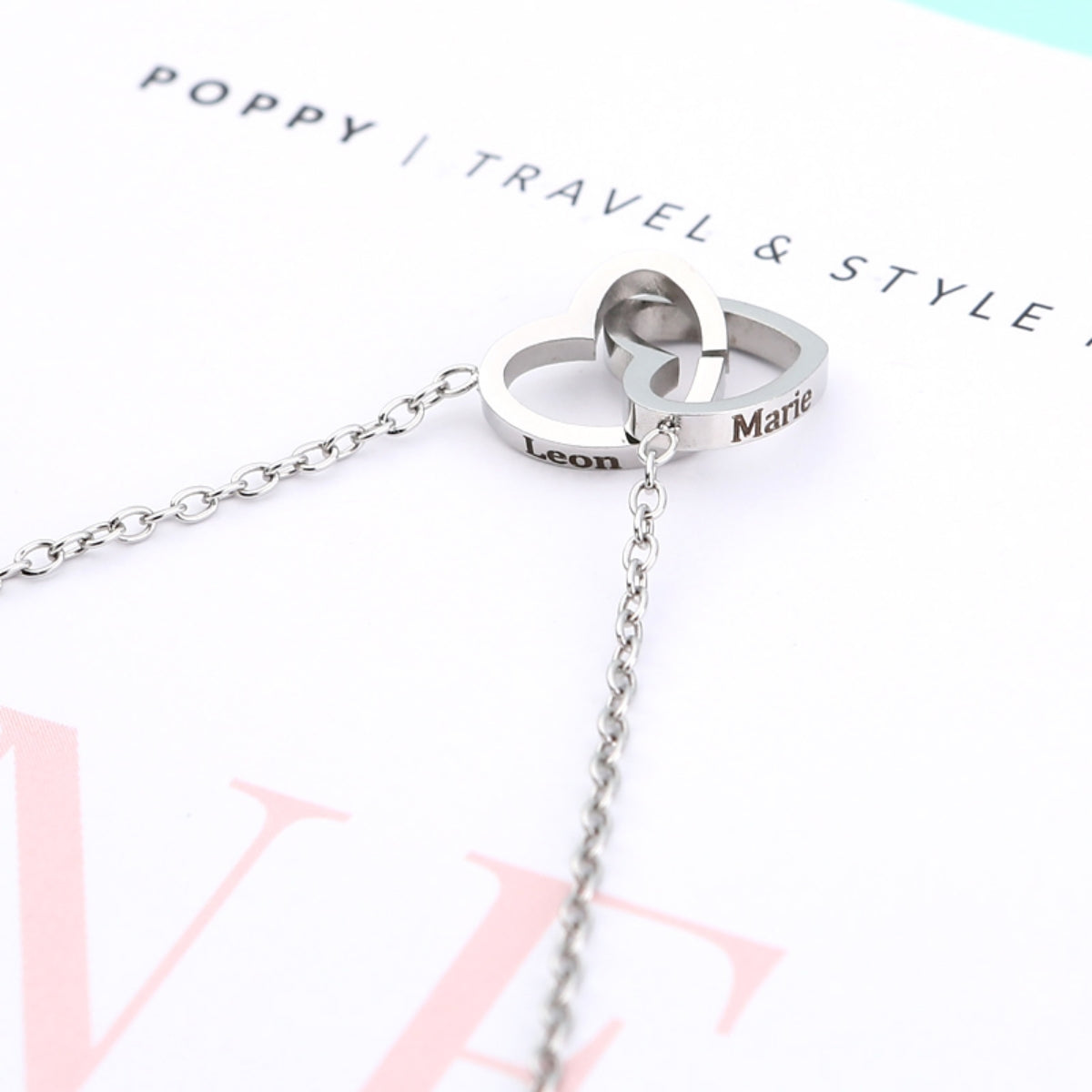 Ewige Rosenbox – mit gravierter Halskette, Liebesnotiz und echter Rose