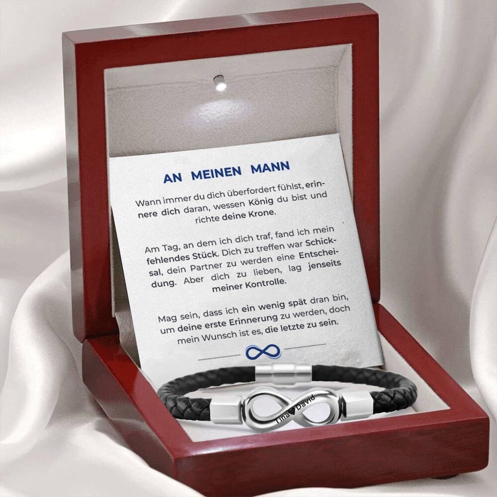 An meinen Mann - Personalisiertes Unendlichkeits-Armband