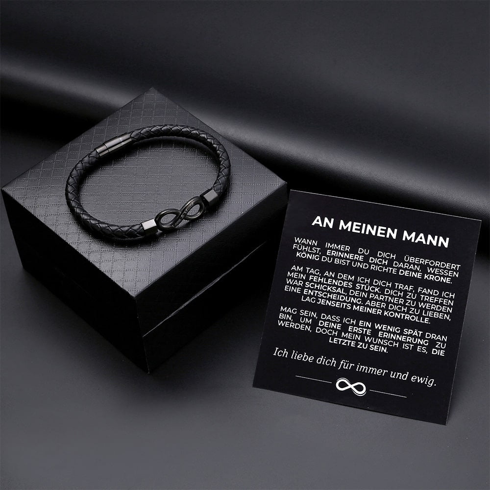 "An meinen Mann" - Personalisiertes Unendlichkeits-Armband