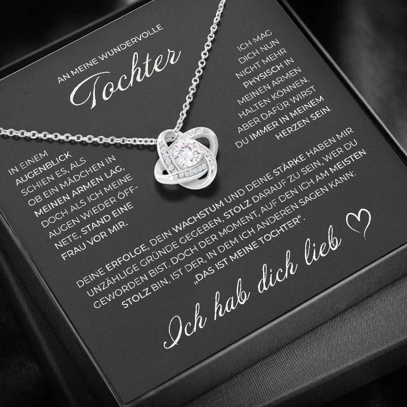 S925 Sterling Silber Knotenkette - An meine wundervolle Tochter