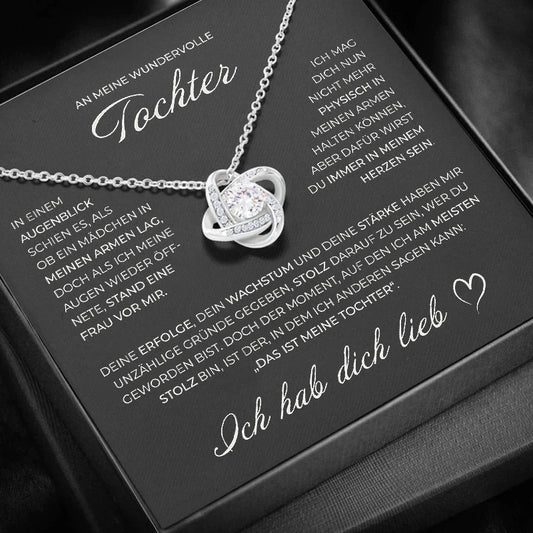 S925 Sterling Silber Knotenkette - An meine wundervolle Tochter