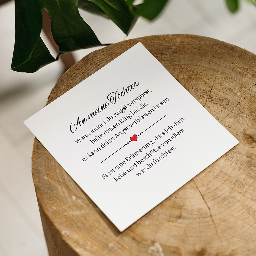 An meine Tochter - Hab keine Angst - S925 Fidget Ring