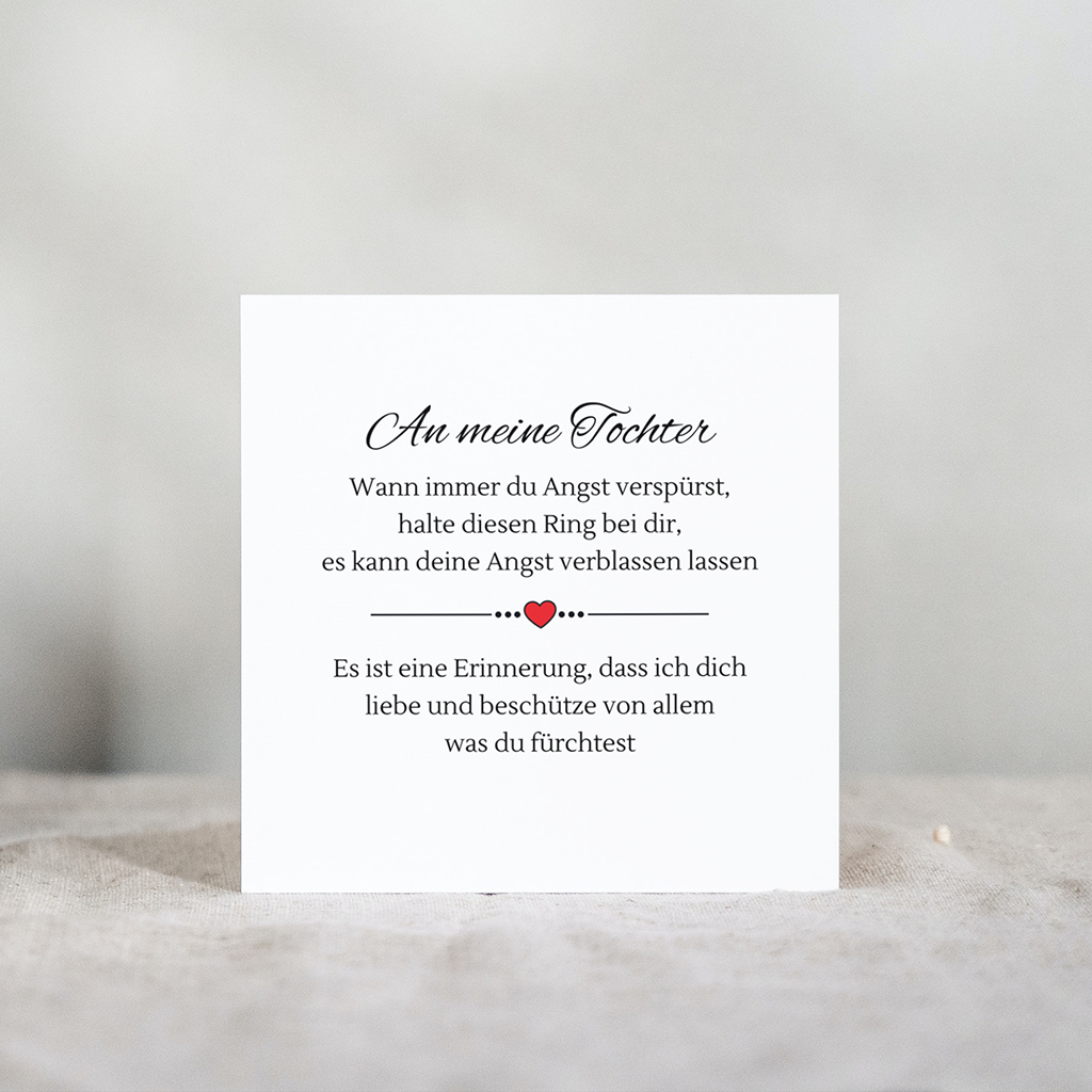 An meine Tochter - Hab keine Angst - S925 Fidget Ring