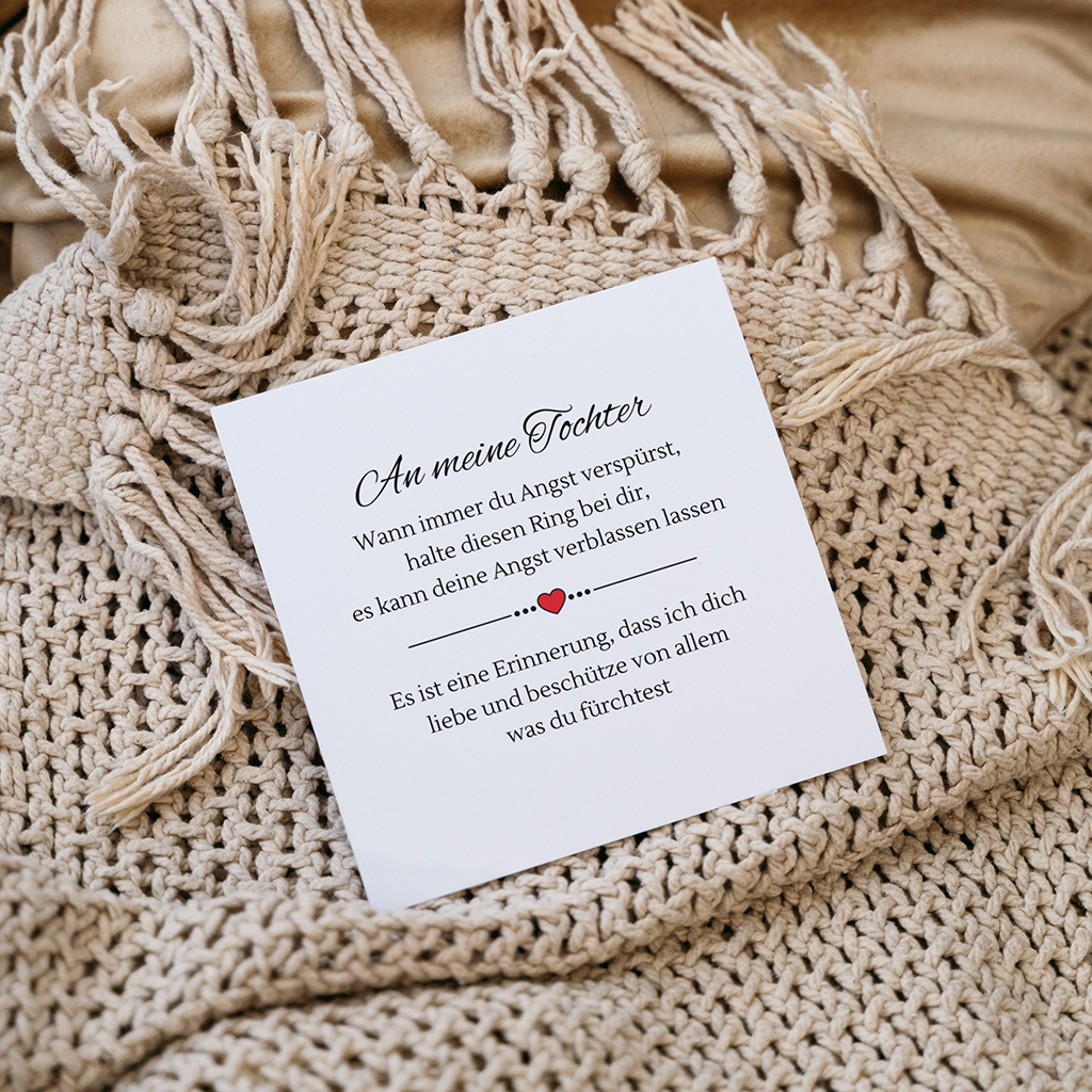 An meine Tochter - Hab keine Angst - S925 Fidget Ring