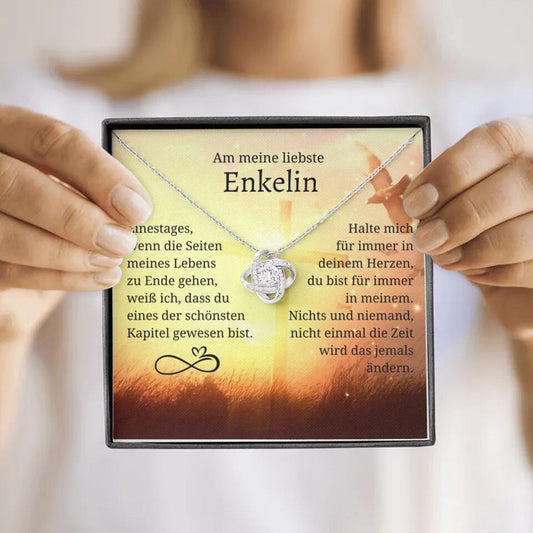 14k Weißgold Ausführung Halskette - An meine Enkelin - Einestages