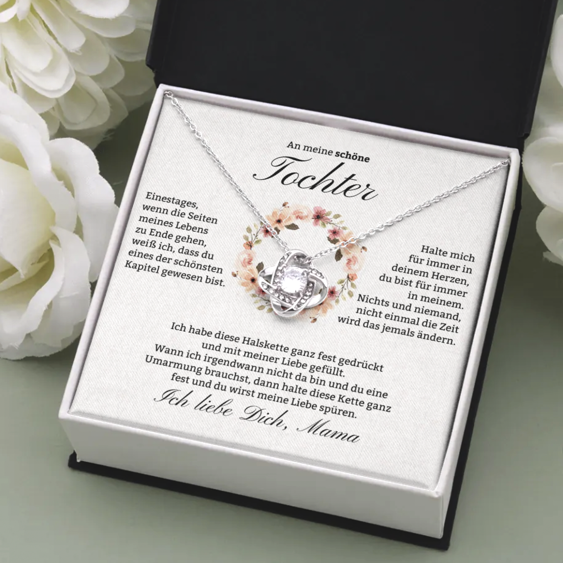 14k Weißgold Ausführung Halskette - An meine Tochter - Einestages