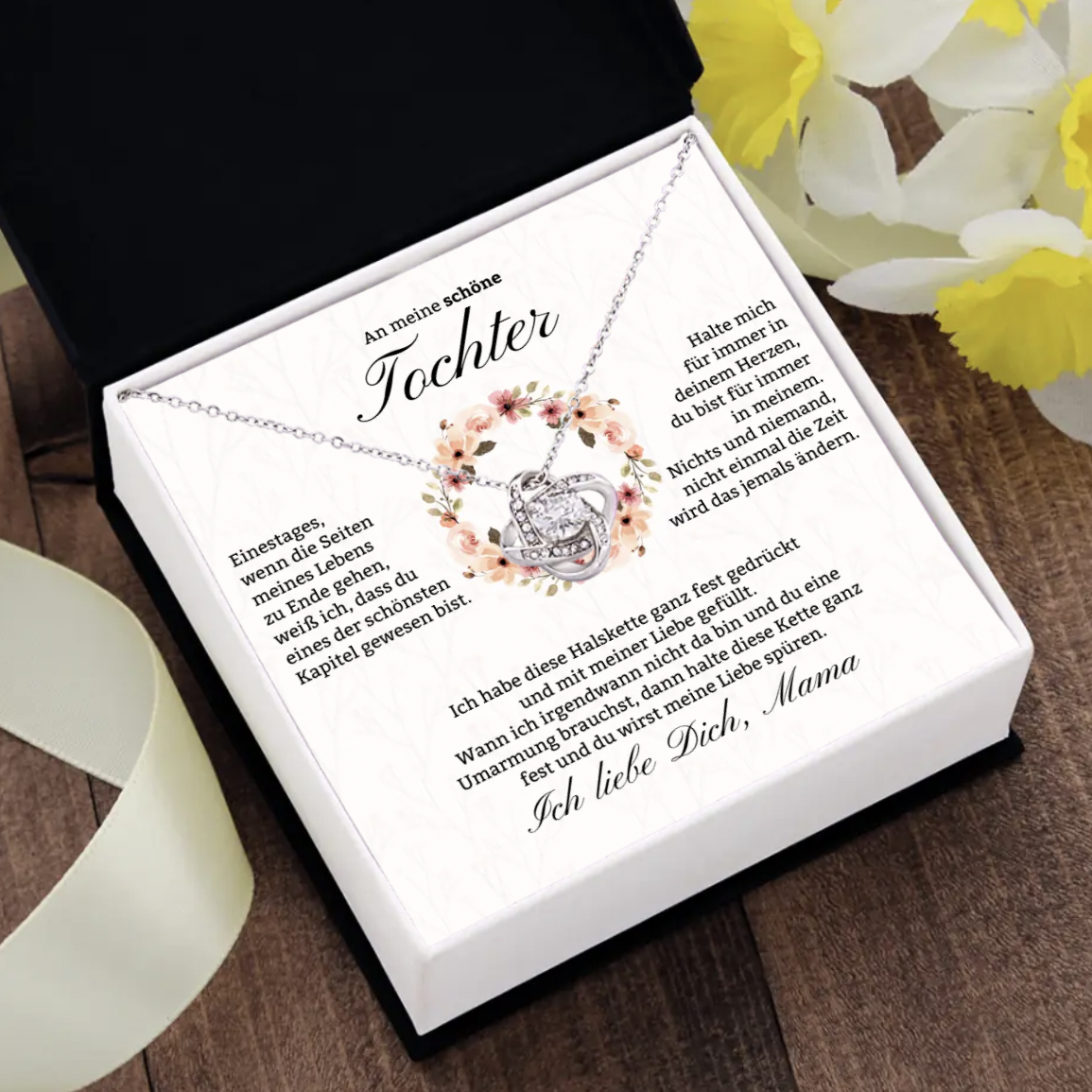 14k Weißgold Ausführung Halskette - An meine Tochter - Einestages