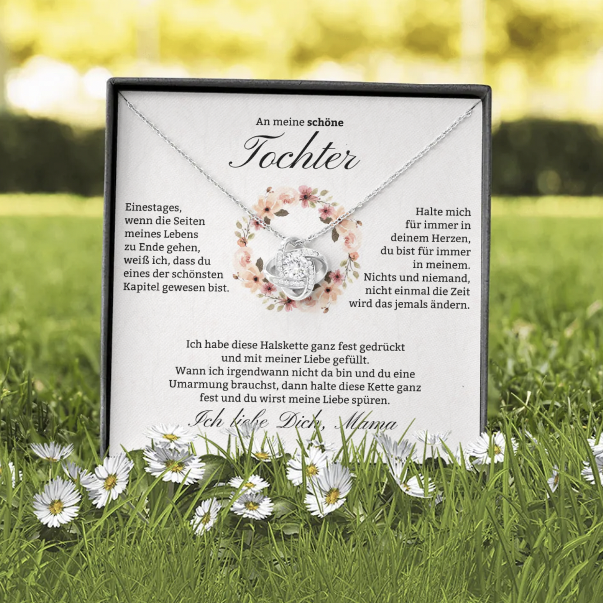 14k Weißgold Ausführung Halskette - An meine Tochter - Einestages