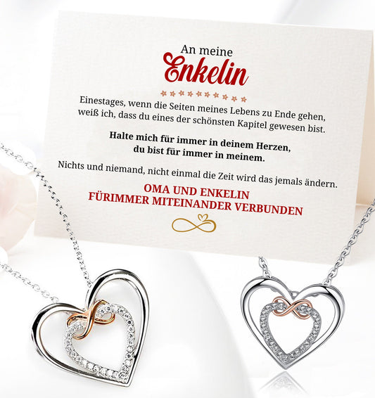 S925 Sterling Silber Herz Halskette - An meine Enkelin