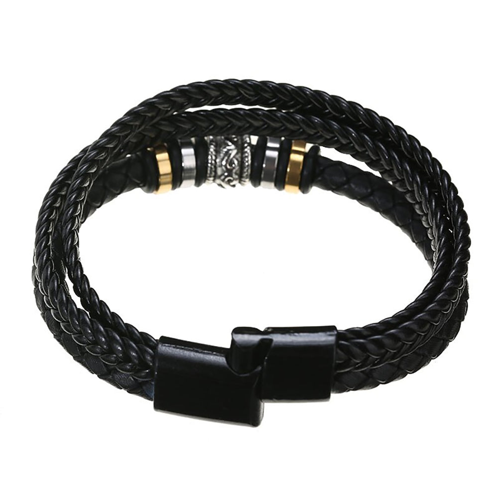 An meinen Enkel - Ich liebe dich - Herren Lederarmband